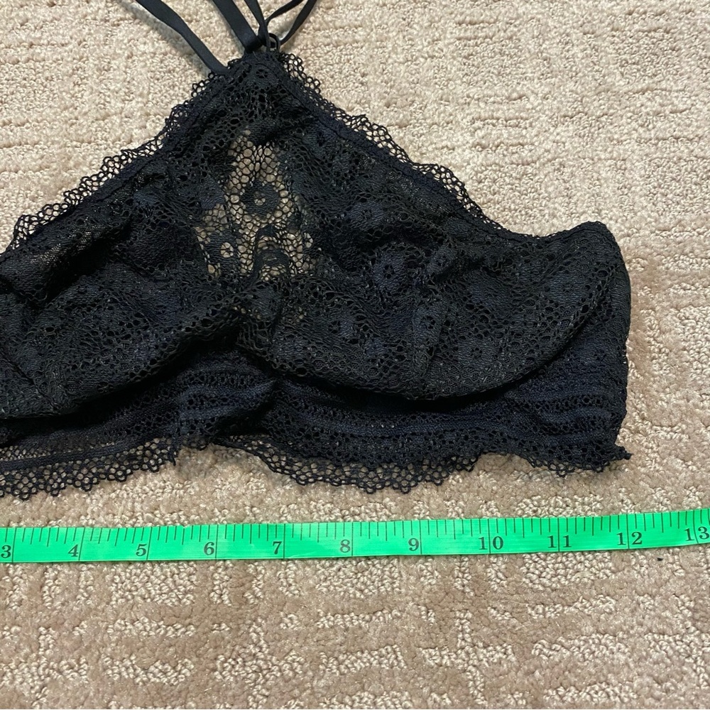 {Victoria's Secret} High Neck Halter Style Lace Bralette | Black ~ Medium - Picture 12 of 16